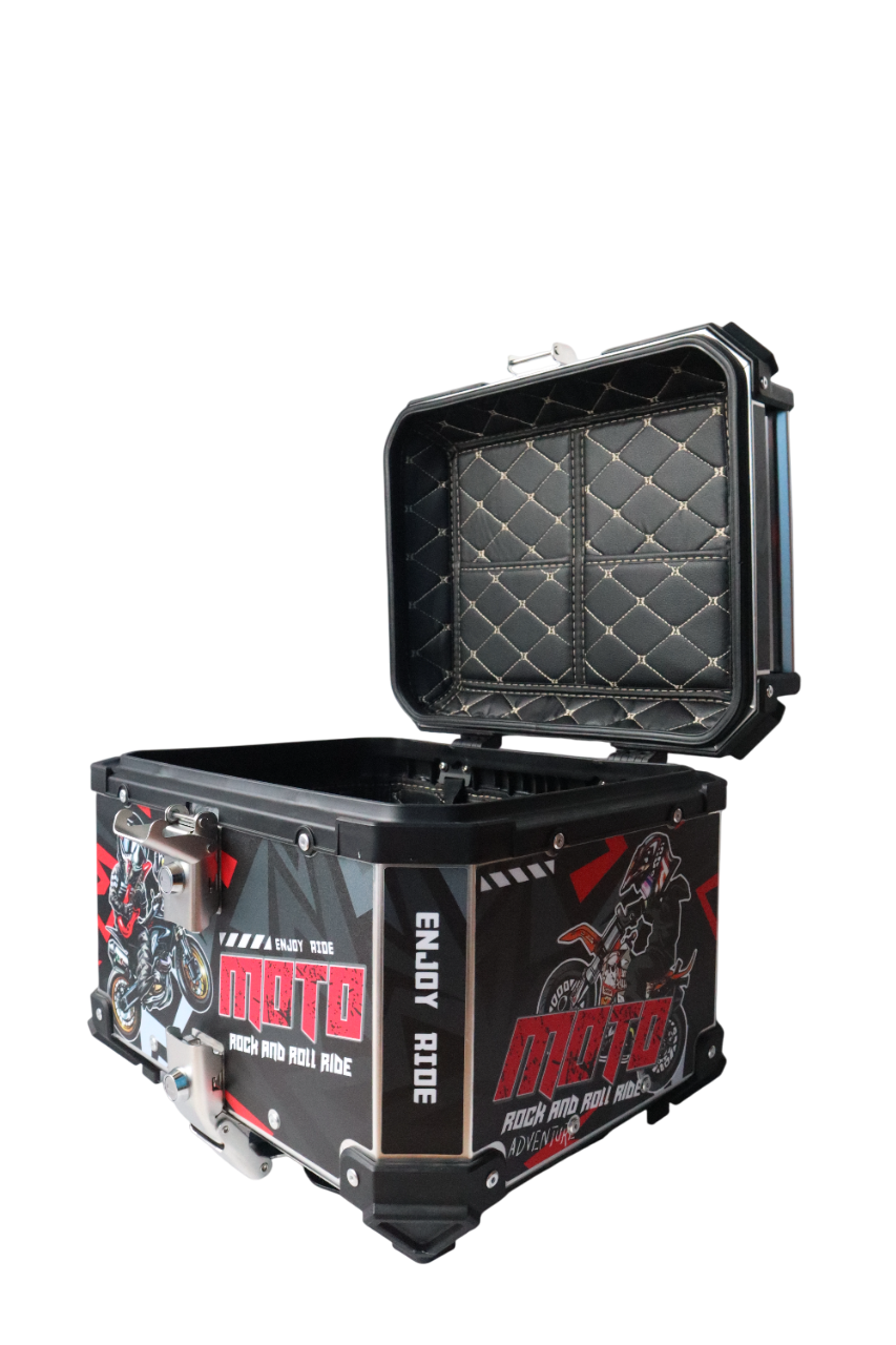 Aluminium 45 Litre Graphic Black Moto GP