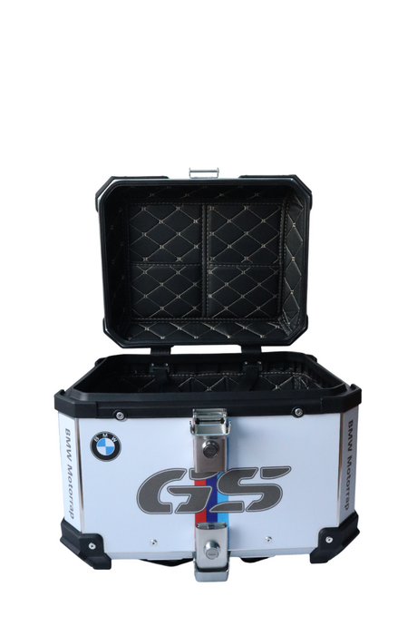 Aluminium 45 Litre Graphic BMW GS White Top Box