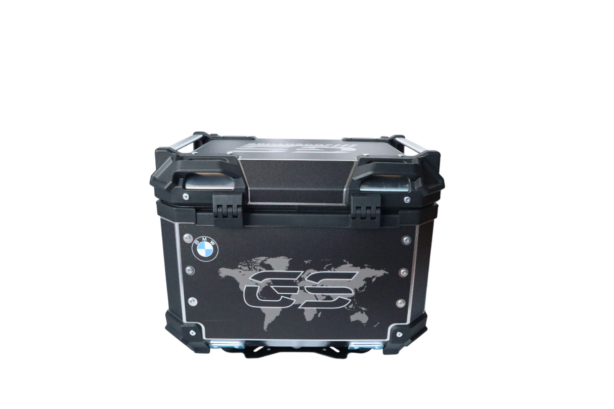 Aluminium Moto Care 45 Litre Graphic BMW GS Black Top Box