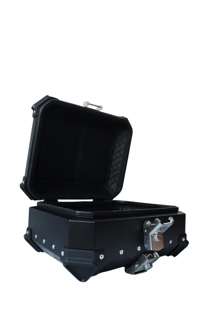 Aluminium 18 Litres Black Top Box
