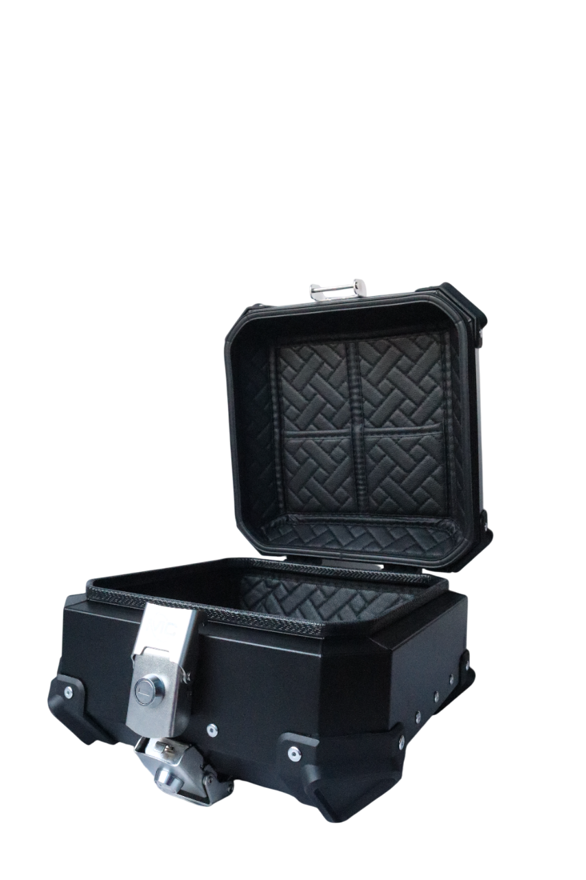 Aluminium 15 Litres Black Top Box