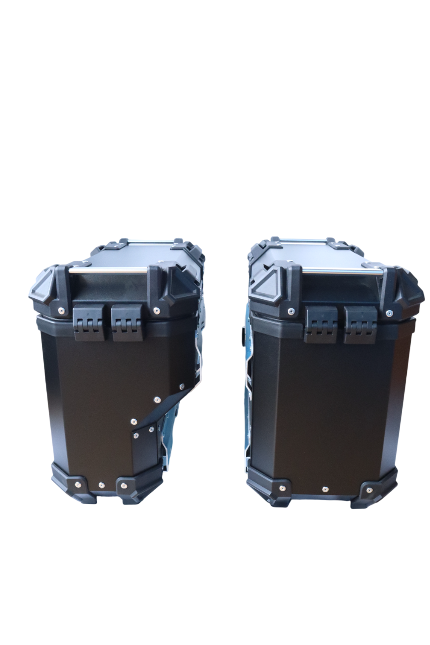 Aluminium Side Box 36 Litre Black With Saddle Clamp