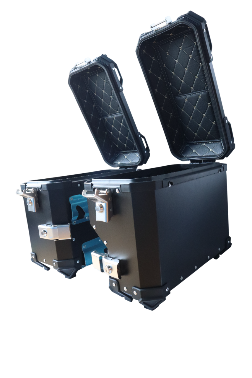 Aluminium Side Box 36 Litre Black With Saddle Clamp