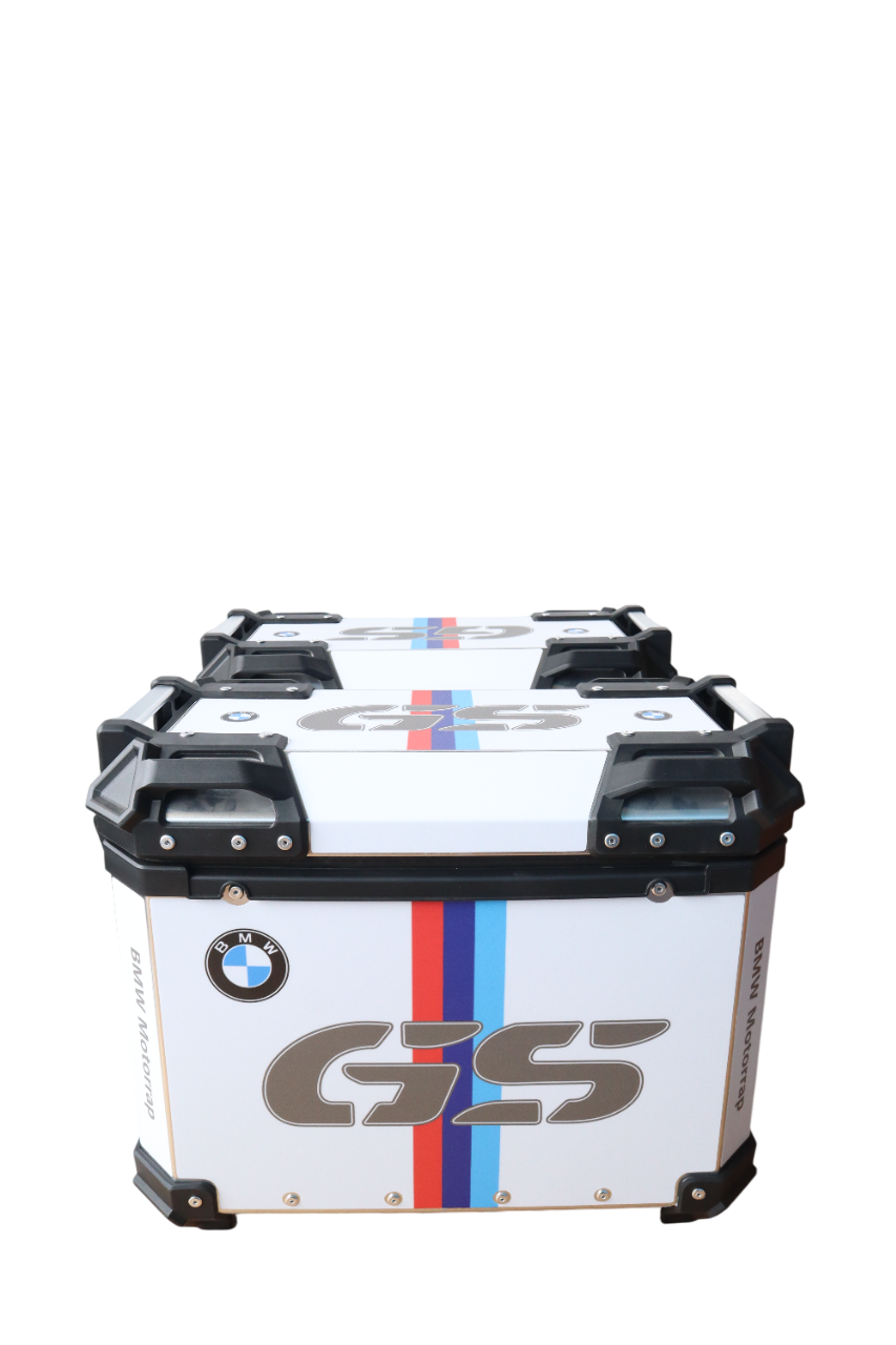 Aluminium Moto Care Side Box 36 Litre BMW GS Silver With Saddle Clamp