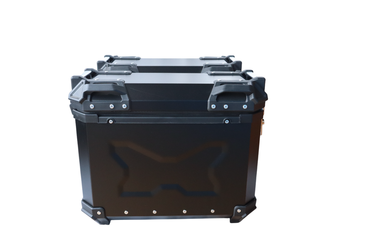 Aluminium Side Box MX 36 Litre Black With Saddle Clamp