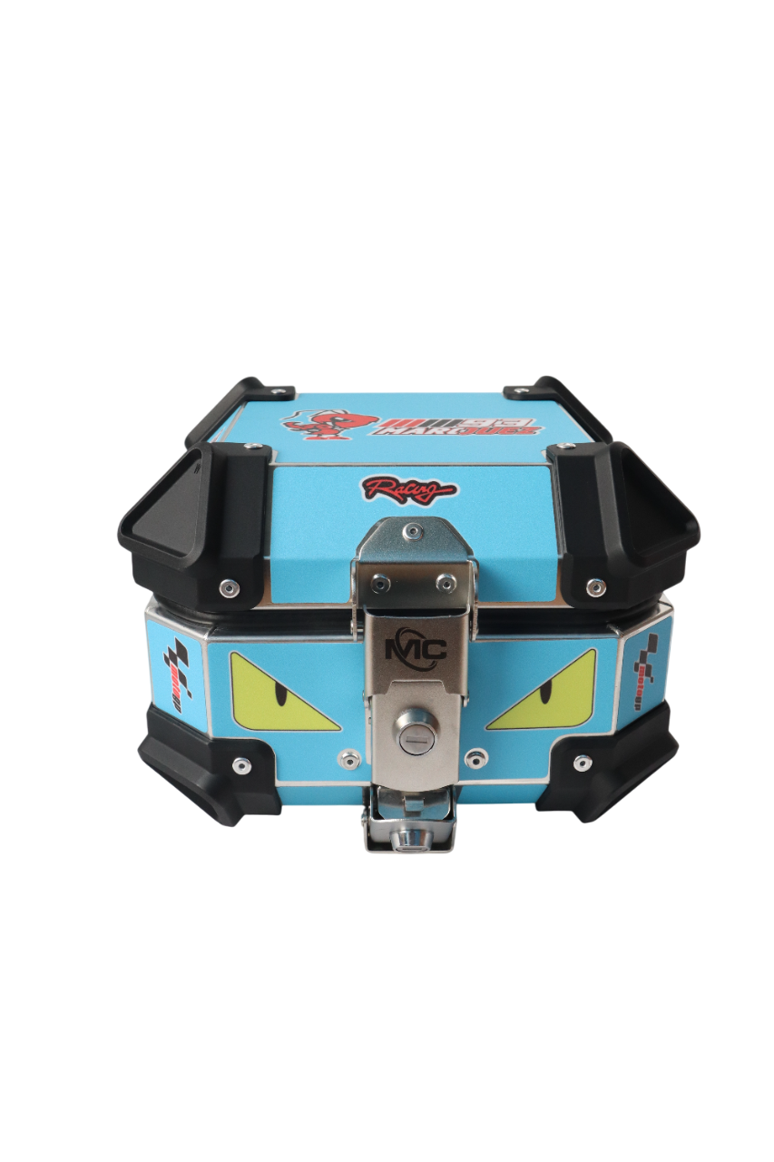 Aluminium 10 Liters Graphic Blue Moto GP Top Box