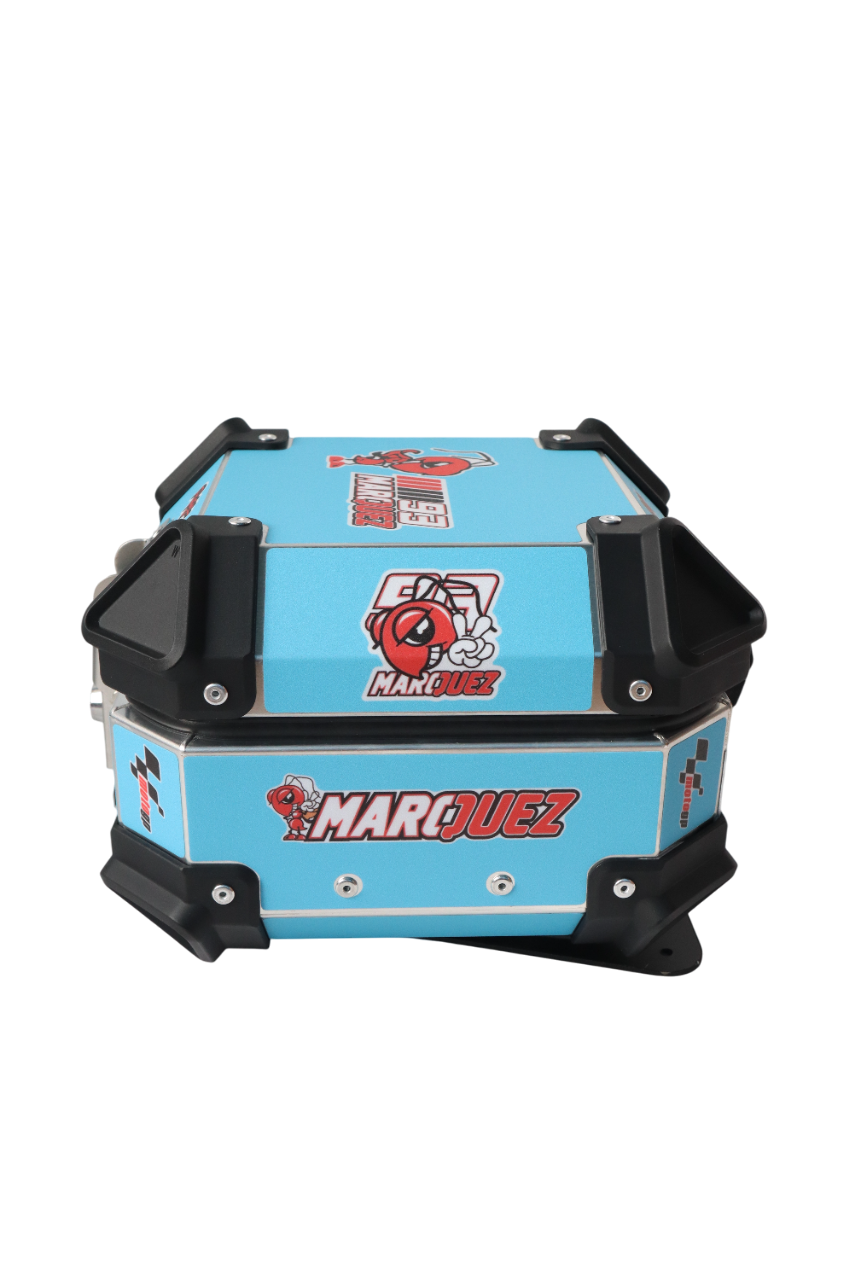 Aluminium 10 Liters Graphic Blue Moto GP Top Box