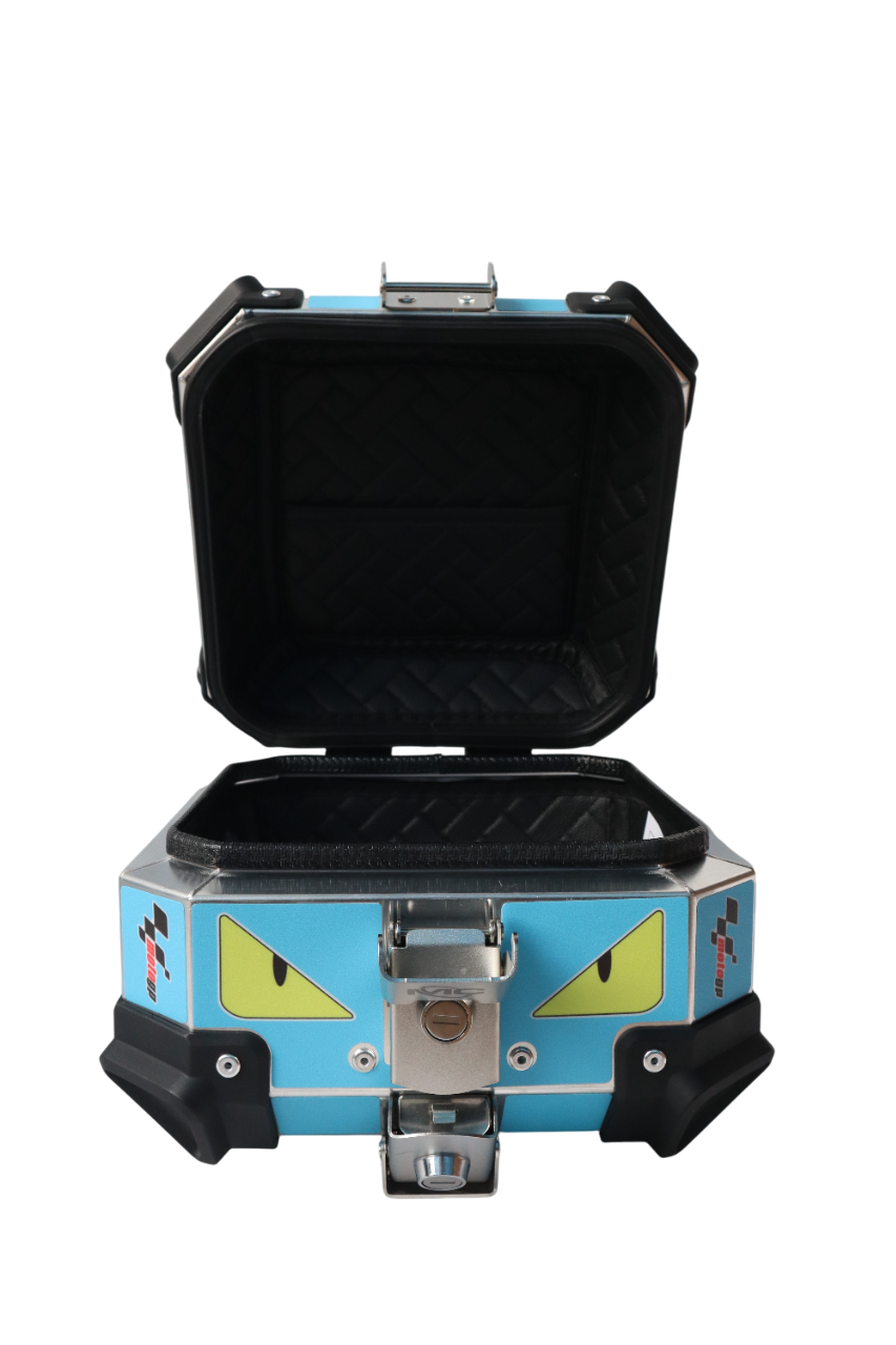 Aluminium 10 Liters Graphic Blue Moto GP Top Box