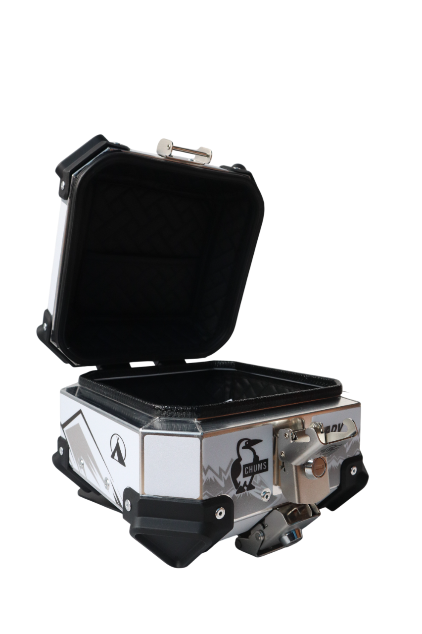 Aluminium 10 Liters Graphic ADV Silver Top Box