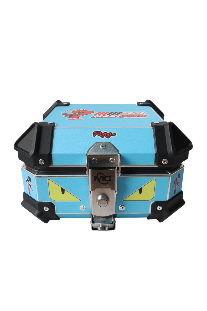 Aluminium 15 Litres Graphic Blue Moto GP Top Box