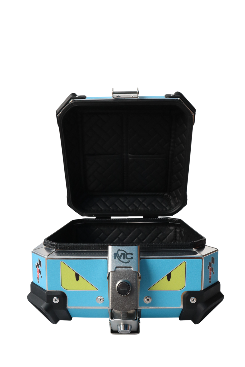 Aluminium 15 Litres Graphic Blue Moto GP Top Box