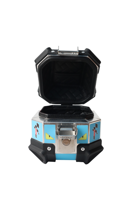Aluminium 5 Litre Graphic Blue Moto GP Top Box