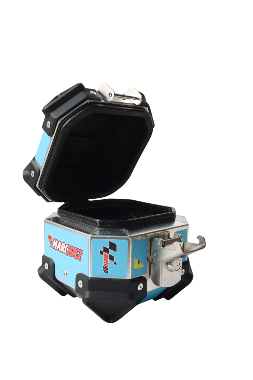 Aluminium 5 Litre Graphic Blue Moto GP Top Box