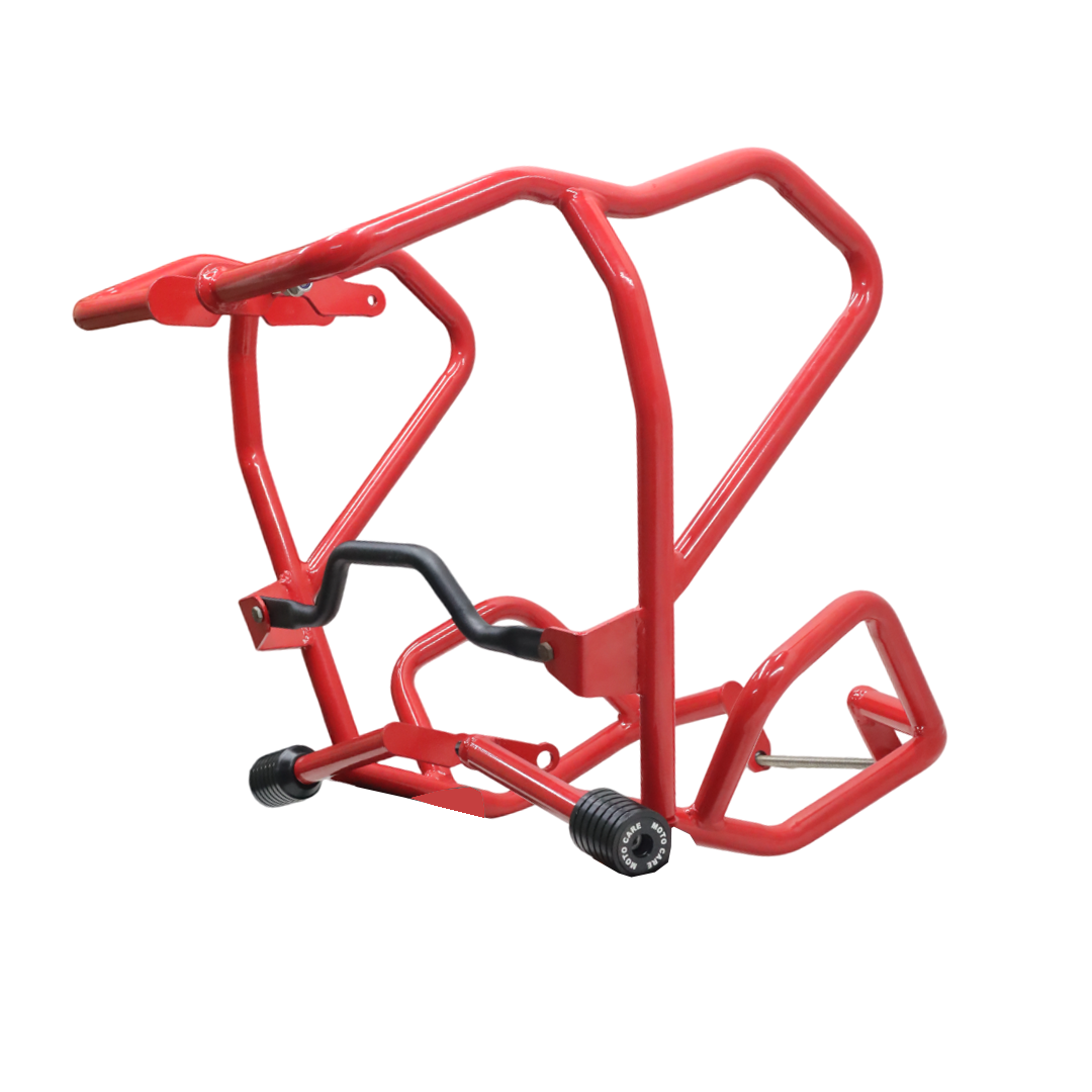 UPPER LOWER CRASH GUARD WITH SLIDERS (RED) FOR SUZUKI V STROM