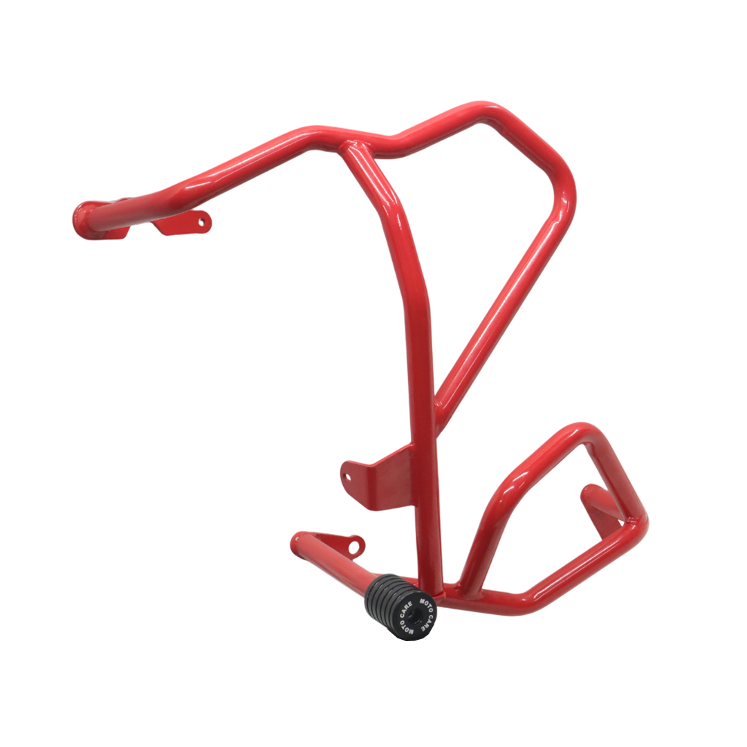 UPPER LOWER CRASH GUARD WITH SLIDERS (RED) FOR SUZUKI V STROM