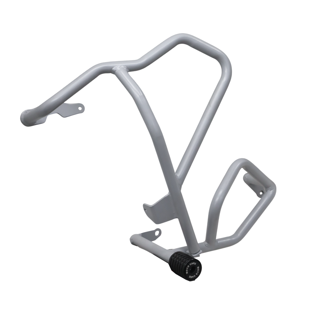 UPPER LOWER CRASH GUARD WITH SLIDERS (SILVER) FOR SUZUKI V STROM