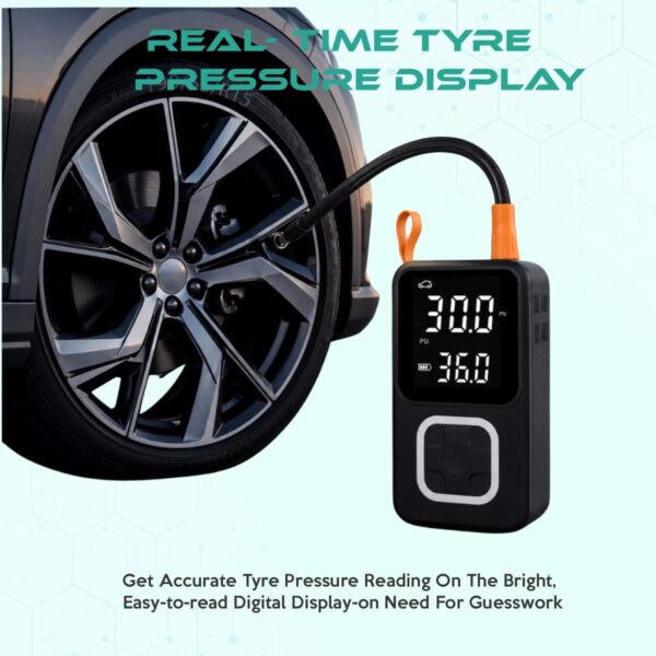 Simtac Portable Digital Tyre Inflator Air Compressor Pump for Car & Bike – INF607