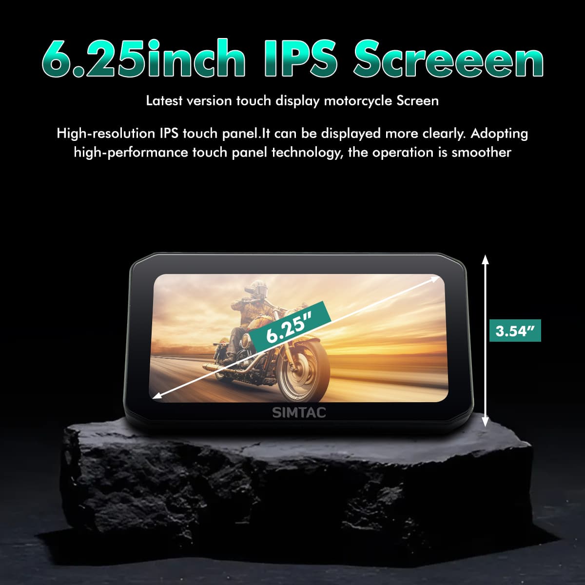 SIMTAC MOTORCYCLE GPS CARPLAY & ANDROID AUTO SYSTEM – M6DT