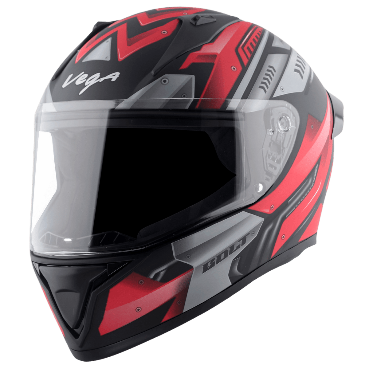 Bolt Martial Helmet - Dull Black Red
