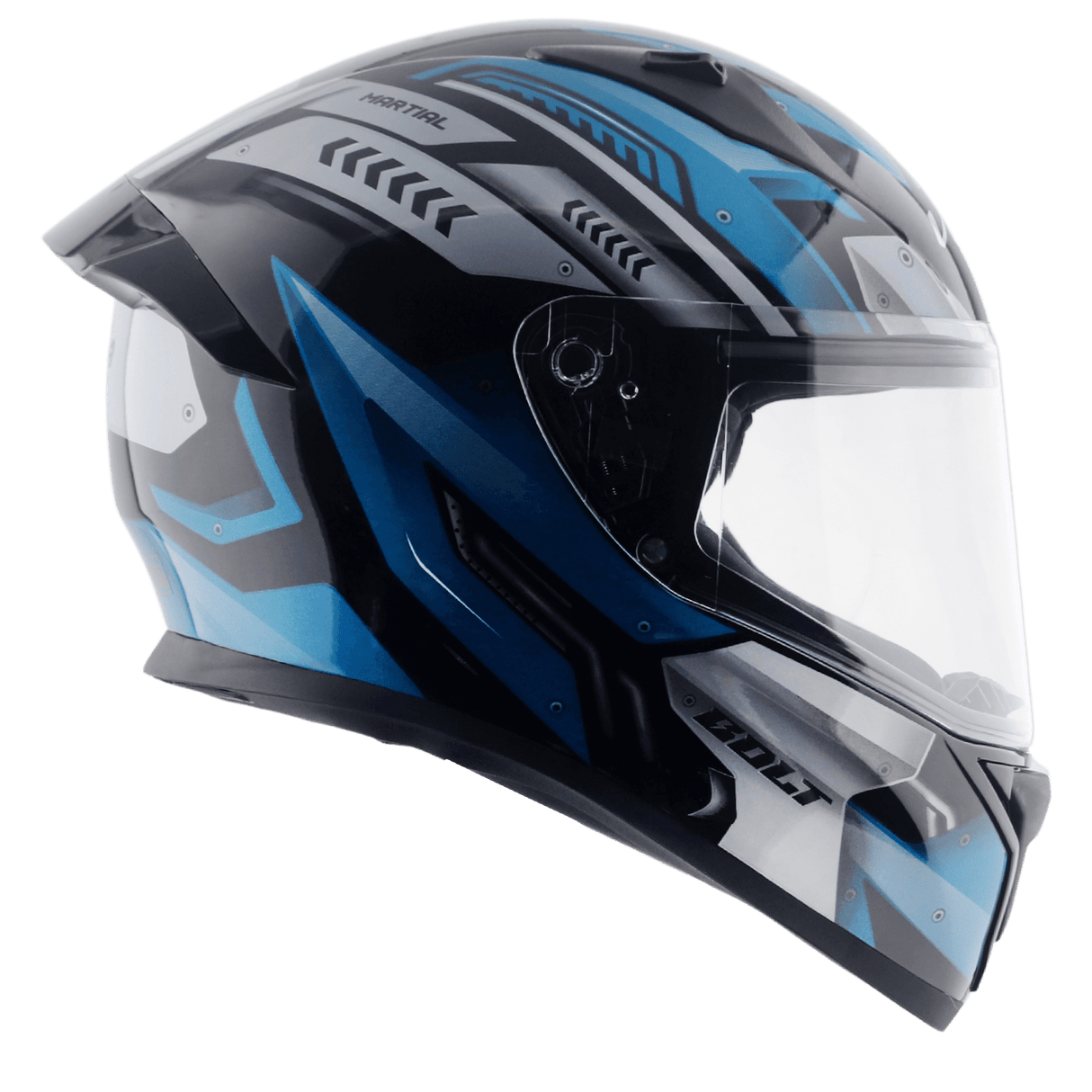 Bolt Martial Helmet - Black Blue