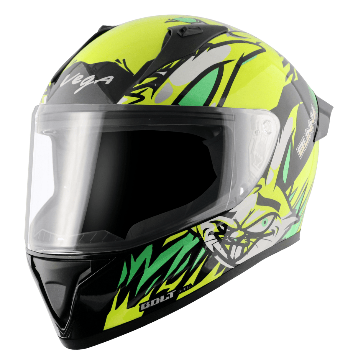 Bolt Bunny Helmet - Black Neon Yellow