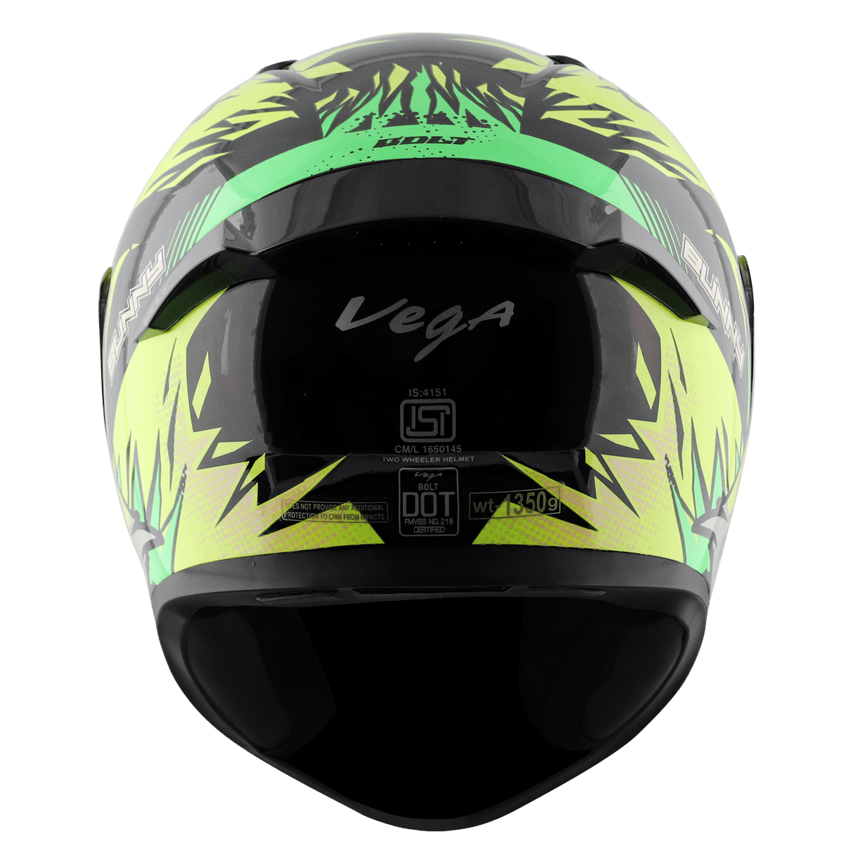 Bolt Bunny Helmet - Black Neon Yellow