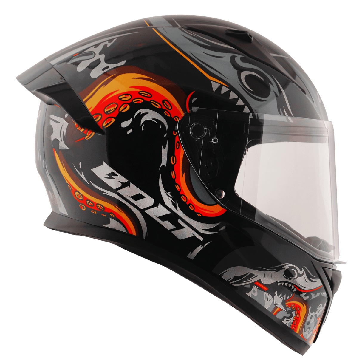 Bolt Octopus Helmet - Black Orange
