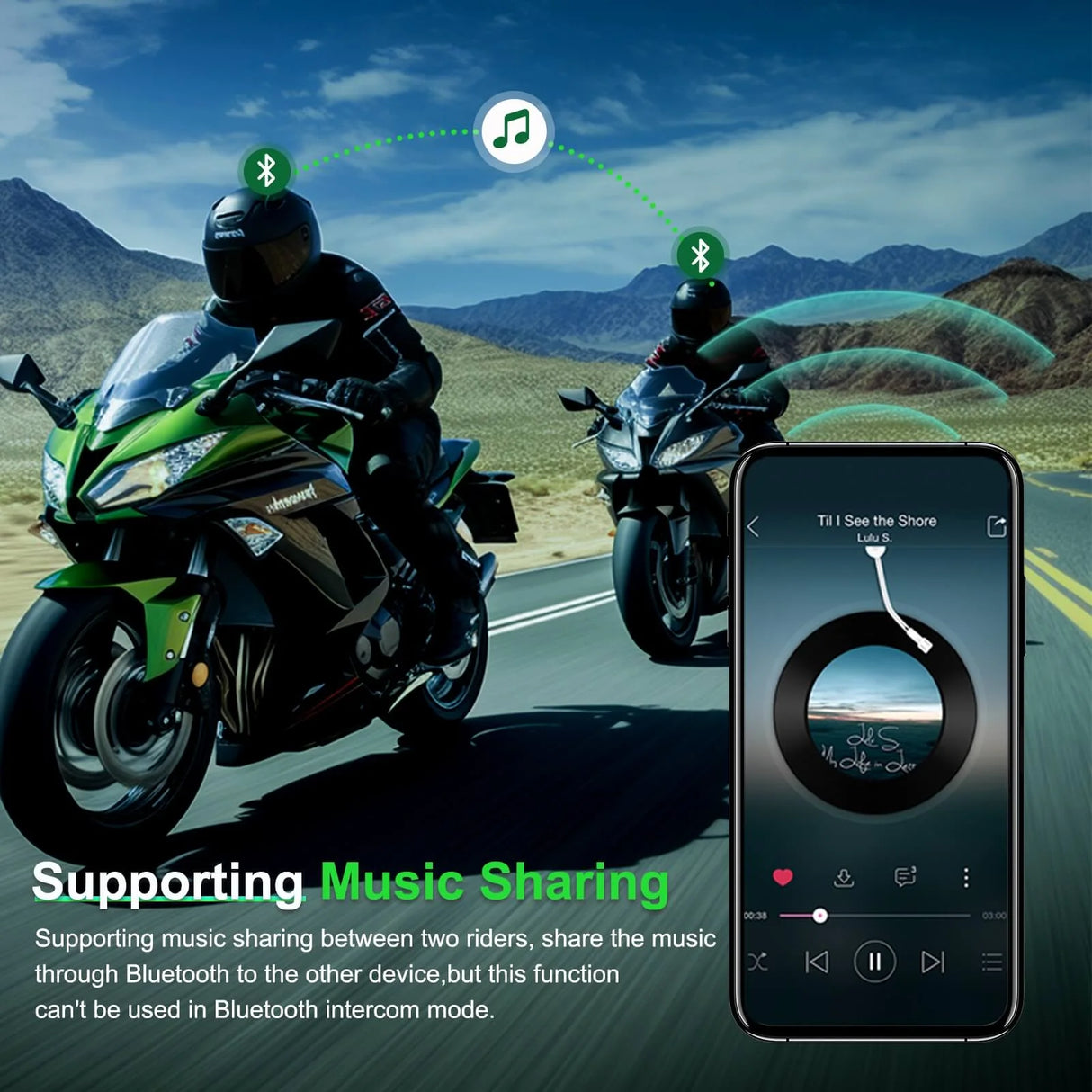 EJEAS Q8 Motorcycle Intercom System