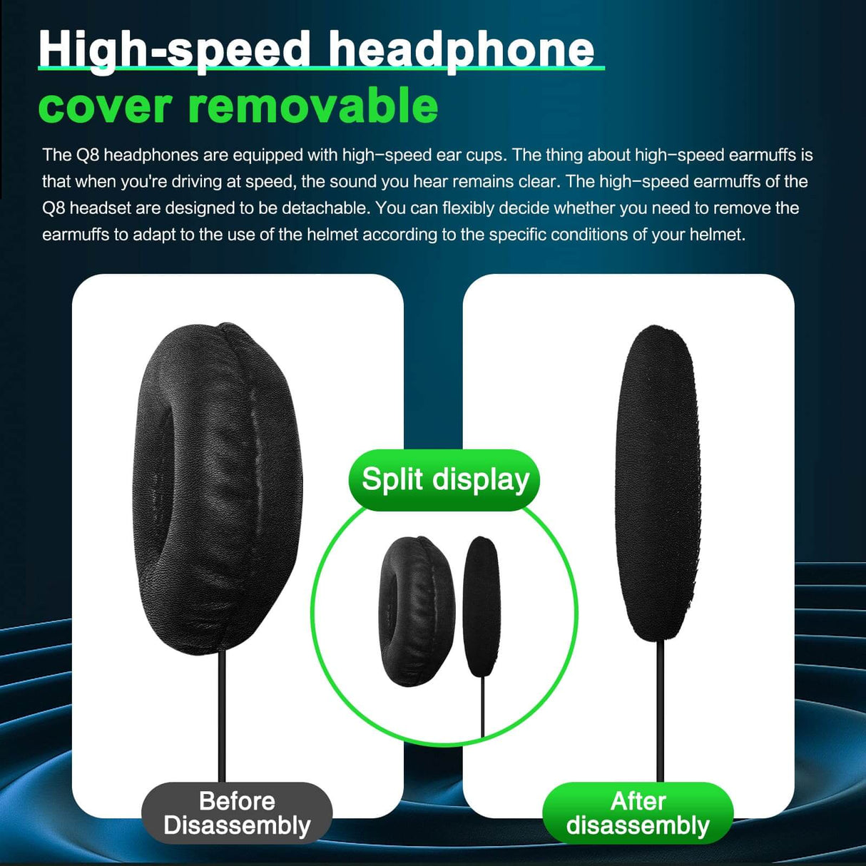 EJEAS Q8 Motorcycle Intercom System