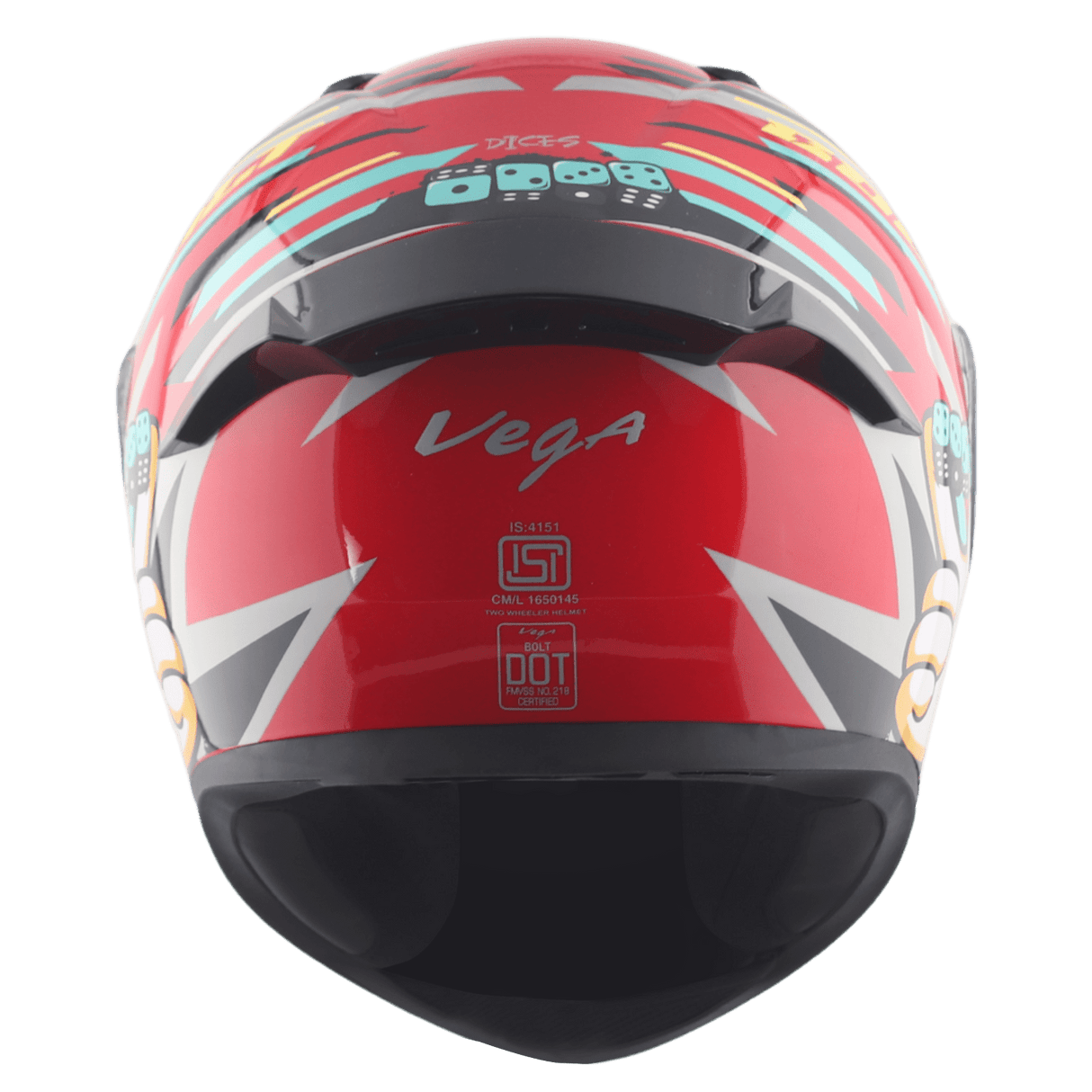 Bolt Dice Helmet - Black Red