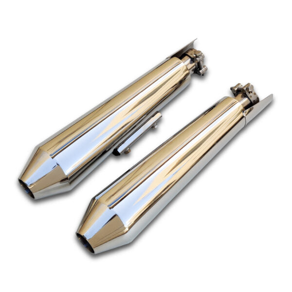 Slip-Ons Exhaust for RE Interceptor/Continental GT 650 Polish Finish (Short Type)