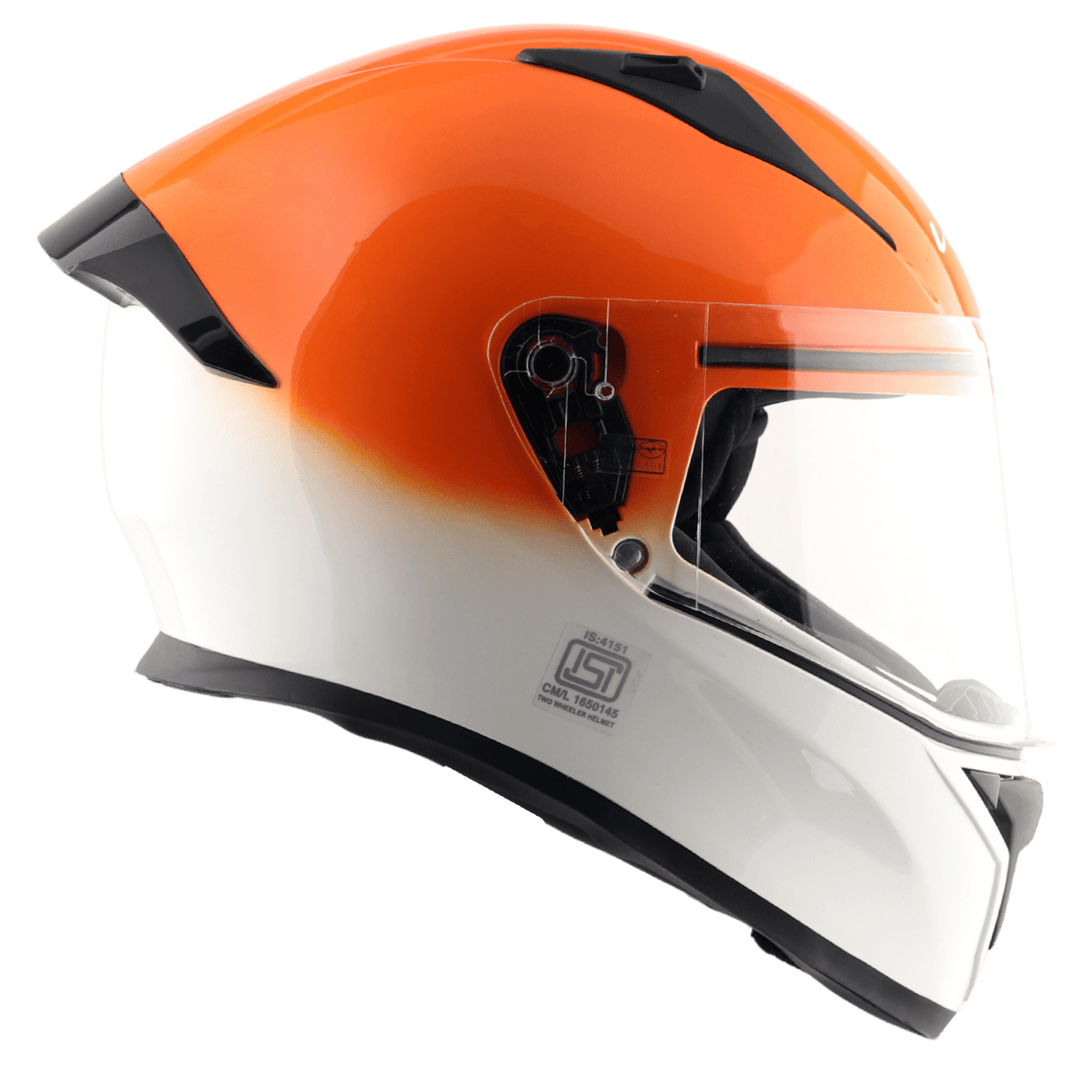 Bolt Dual Color Helmet - White Orange