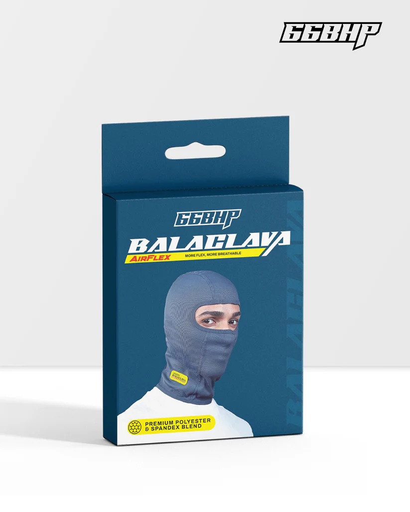 66Bhp Balaclava Air Flex – Ultra-Flex Cooling Ride Mask | Premium Spandex Comfort & Smooth Breathable Fit