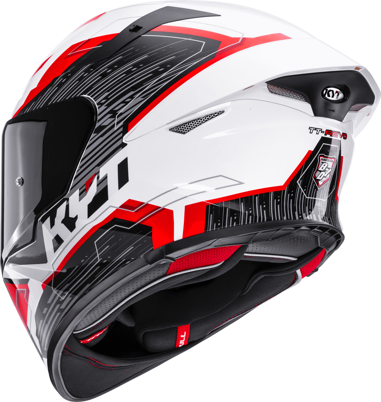 KYT TT-Revo Speeding White Red