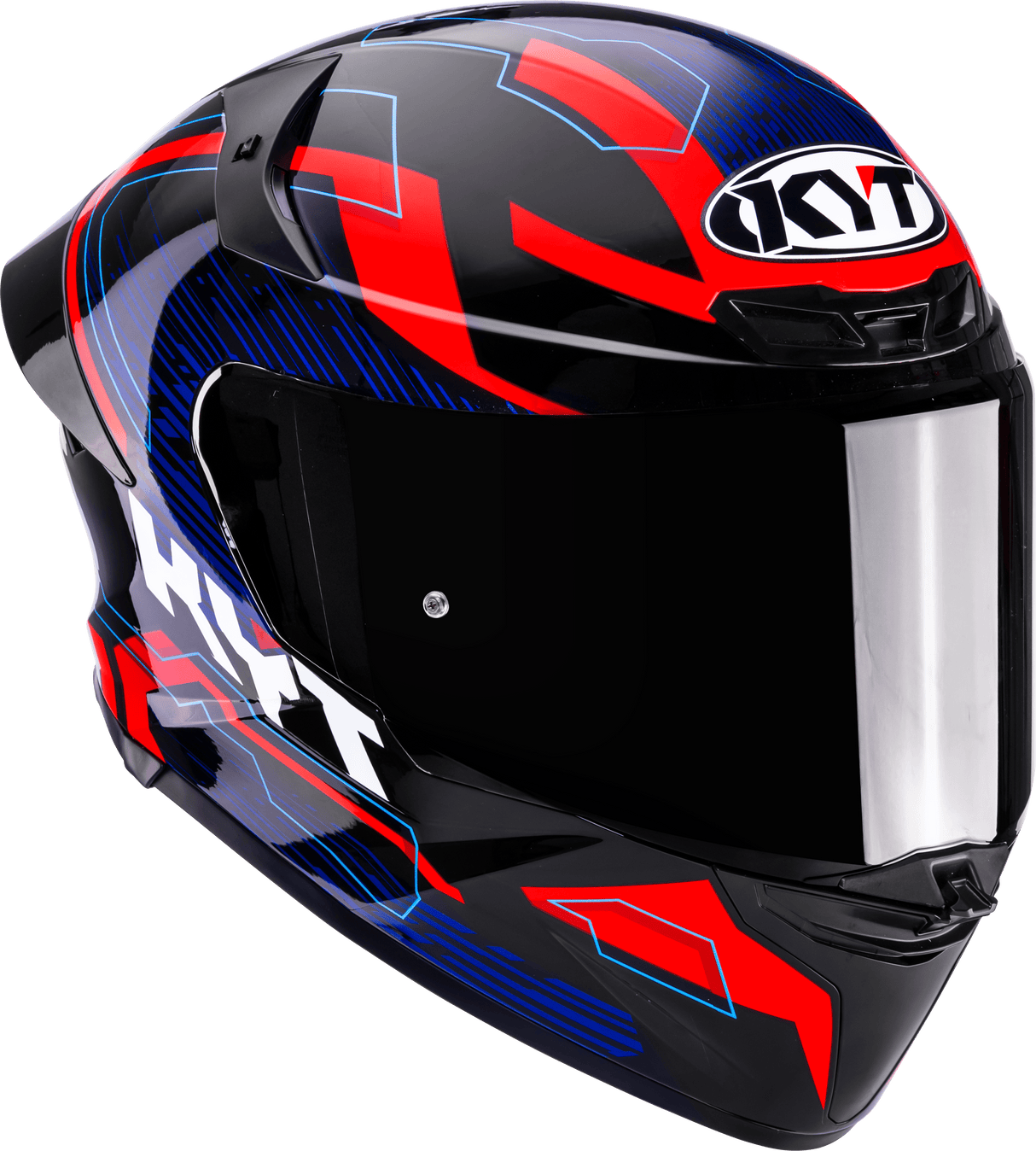 KYT TT-Revo Speeding Black Red Blue