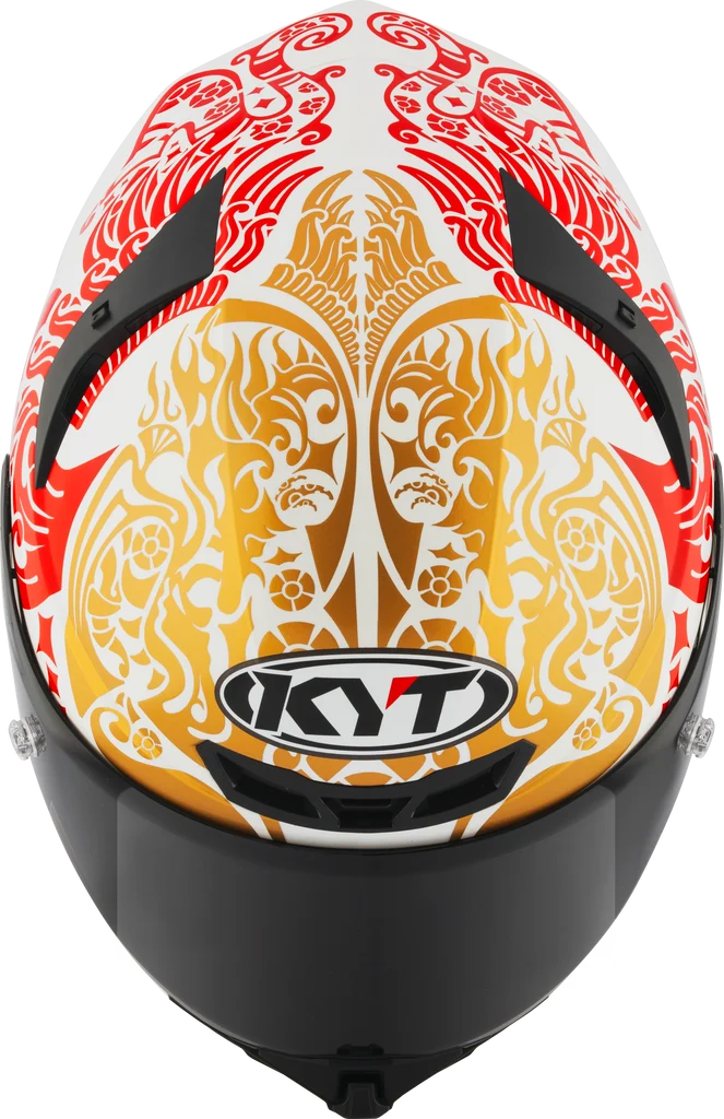 KYT TT-Revo Enea Bastianini Indonesia Replica 2023 Gloss Pearl White
