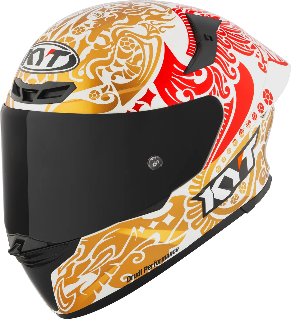 KYT TT-Revo Enea Bastianini Indonesia Replica 2023 Gloss Pearl White