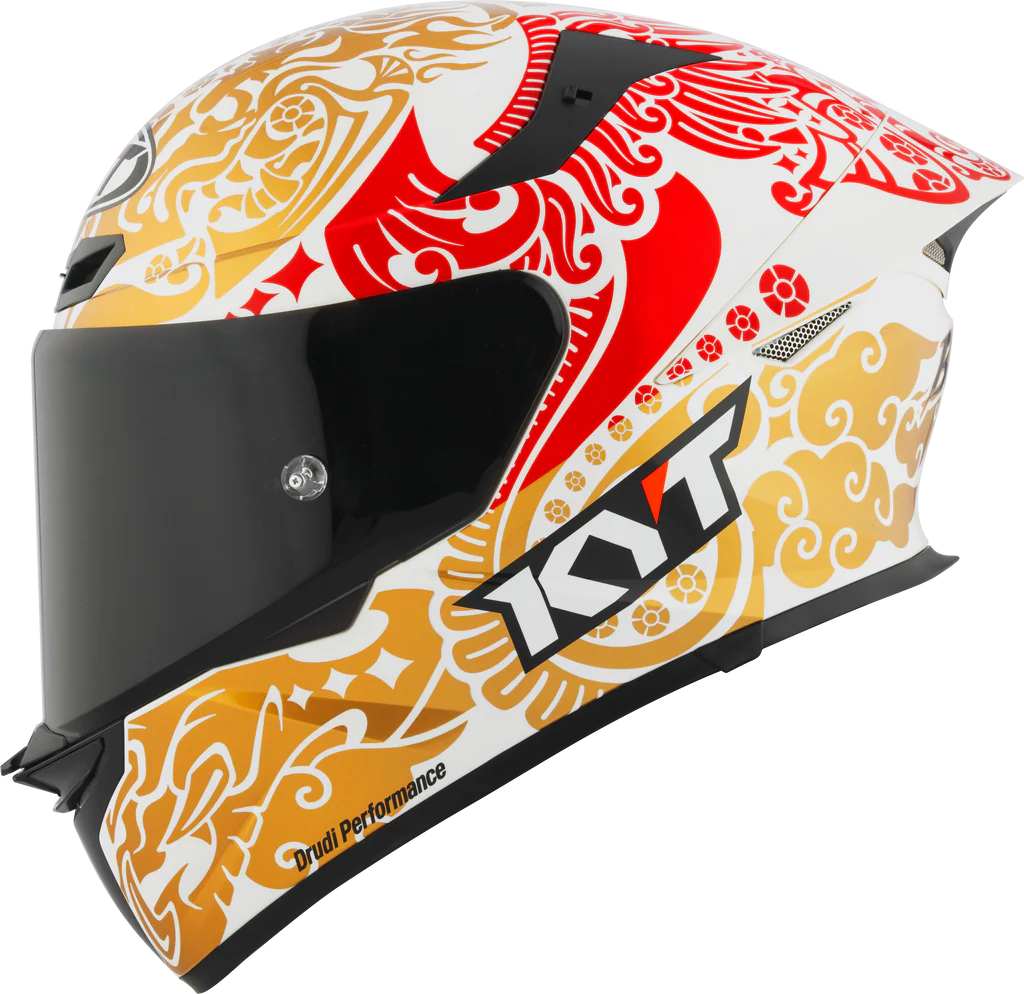 KYT TT-Revo Enea Bastianini Indonesia Replica 2023 Gloss Pearl White