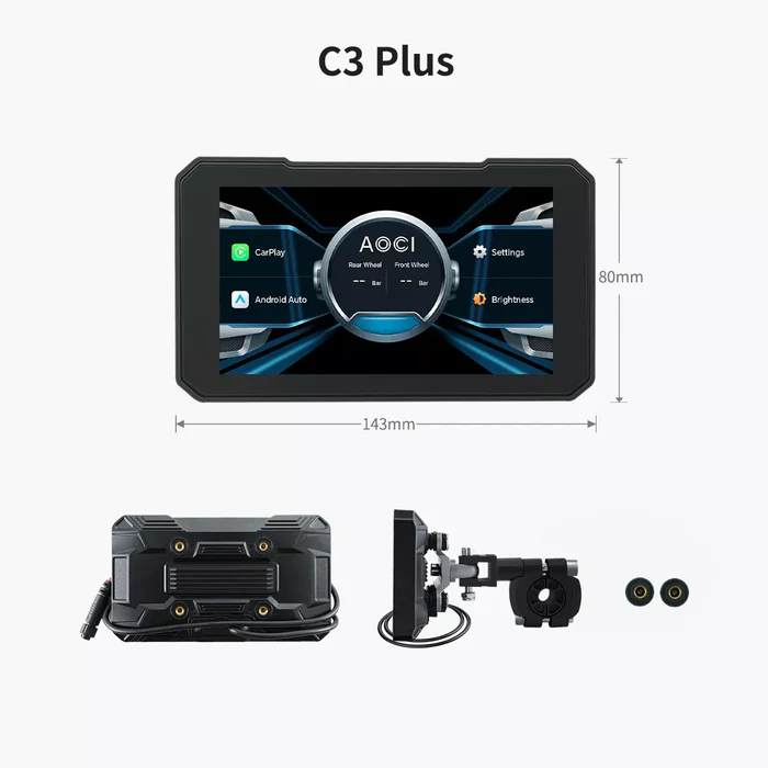 C3 Plus 5" Motorcycle Wireless Touch Screen with GPS & Anti-Theft