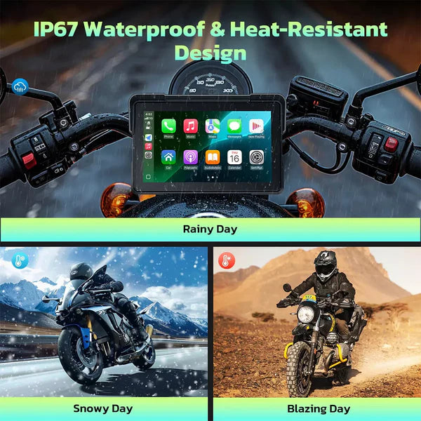 C7 7-inch HD Screen for Motorcycle CarPlay & Android Auto