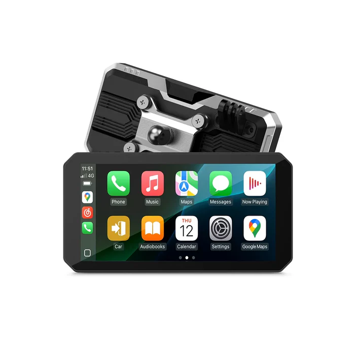 C9 Pro Max Motorcycle Front & Rear Camera with Wireless CarPlay