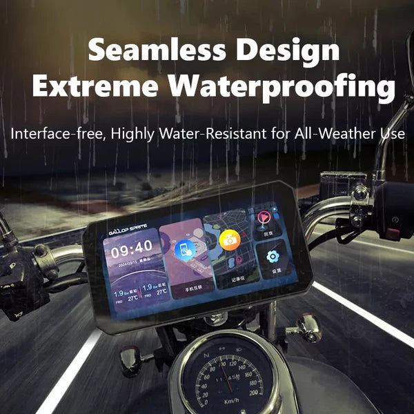 C9 Pro Max Motorcycle Front & Rear Camera with Wireless CarPlay