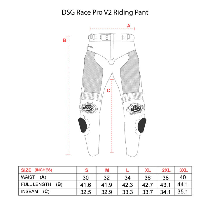 DSG Race Pro V2 Riding Pant Black