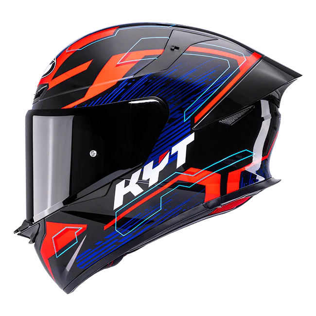 KYT TT-Revo Speeding Black Red Blue