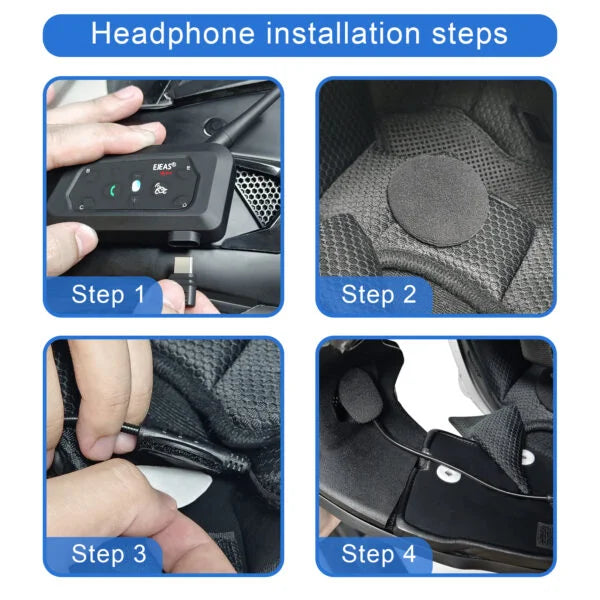 EJEAS V6 Pro Helmet Intercom Communication System