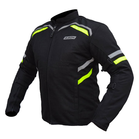 BISON RAPTOR V.2 – BLACK HI-VIZ GREEN JACKET