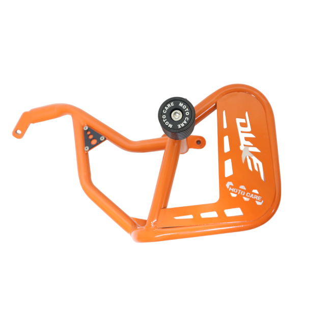 CRASH GUARD (ORANGE) WITH DUAL SLIDERS FOR KTM DUKE 390 GEN-3