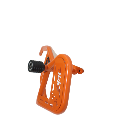 CRASH GUARD (ORANGE) WITH DUAL SLIDERS FOR KTM DUKE 250/390 GEN-3