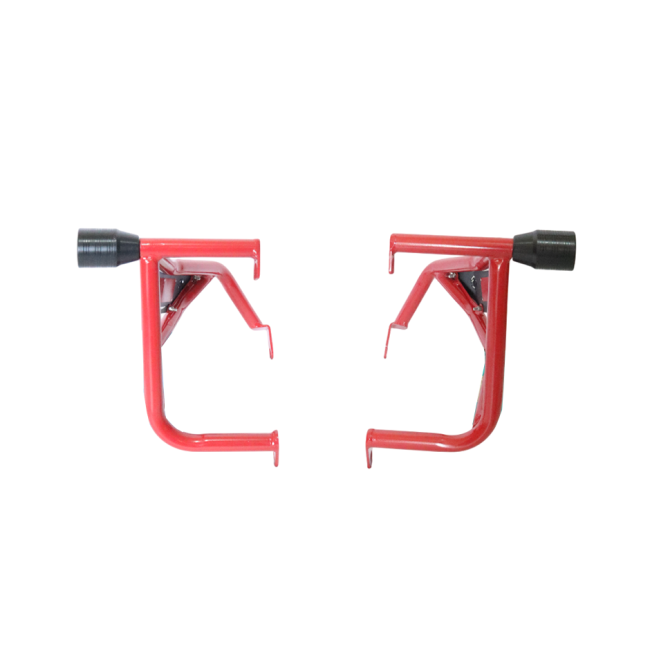 RED CRASH GUARD WITH DUAL SLIDERS FOR YEZDI SCRAMBLER