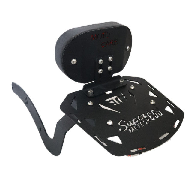 CNC CARRIER PLATE WITH BACKREST (WITH BIKE LOGO) FOR SUPER METEOR 650